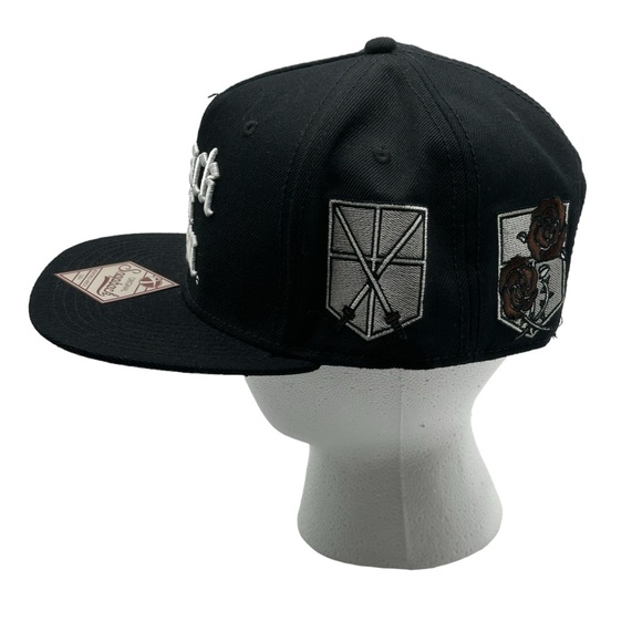 Bioworld Merch Attack on Titan shield Logo SnapBack Baseball Cap Hat Funmation - Picture 3 of 7